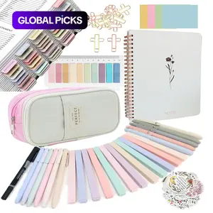 Bible Study Supplies Journaling Kit Organized with Tabs and Highlighter, 1 Set Including Spiral Notebook & Pen Case & Stationery, Bible Annotation Kit #GLOBAL PICKS