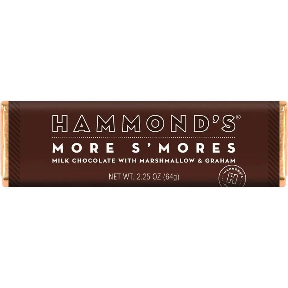 Hammond's Smores Marshmallow Milk Chocolate Bar 2.25 oz 12 ct