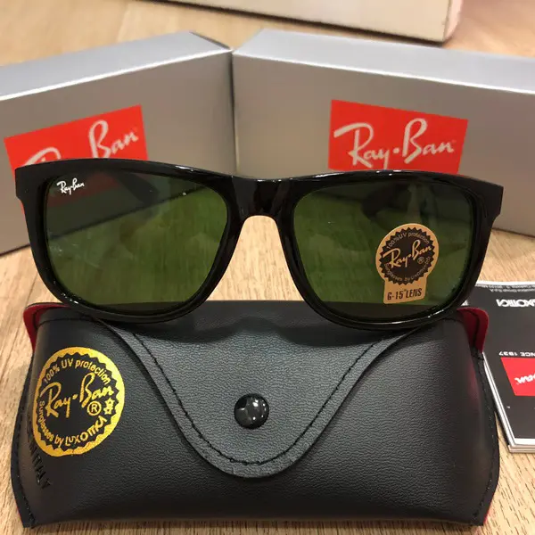 Ray-Ban RB4165F Justin Sunglasses for Men & Women – Gloss Black Frame
