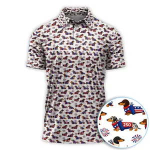 Men’s America 250 Golf Polo – Cute Dachshund Dog Lover Shirt