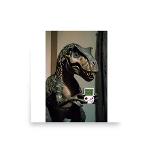 T-Rex Retro Poster
