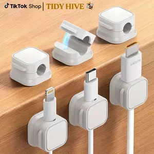 Cable Clip Organizer, 4,8,16 Counts/set Wall Mounted Cable Management Holder, Cable Organizer for Home & Office, Desk Organizer