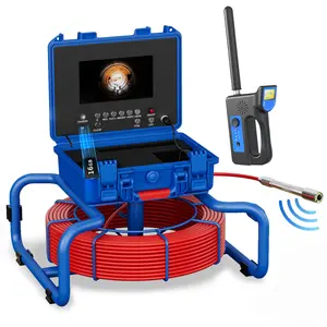 Sewer Camera with Locator 100ft 7" HD Screen Self Leveling Distance Counter Drain Pipe Inspection Camera Video Audio Recording Snake Camera with Light Included 32GB Card Automotive Scan Tool Automotive Oscilloscope Multimeters Diagnostic Tool