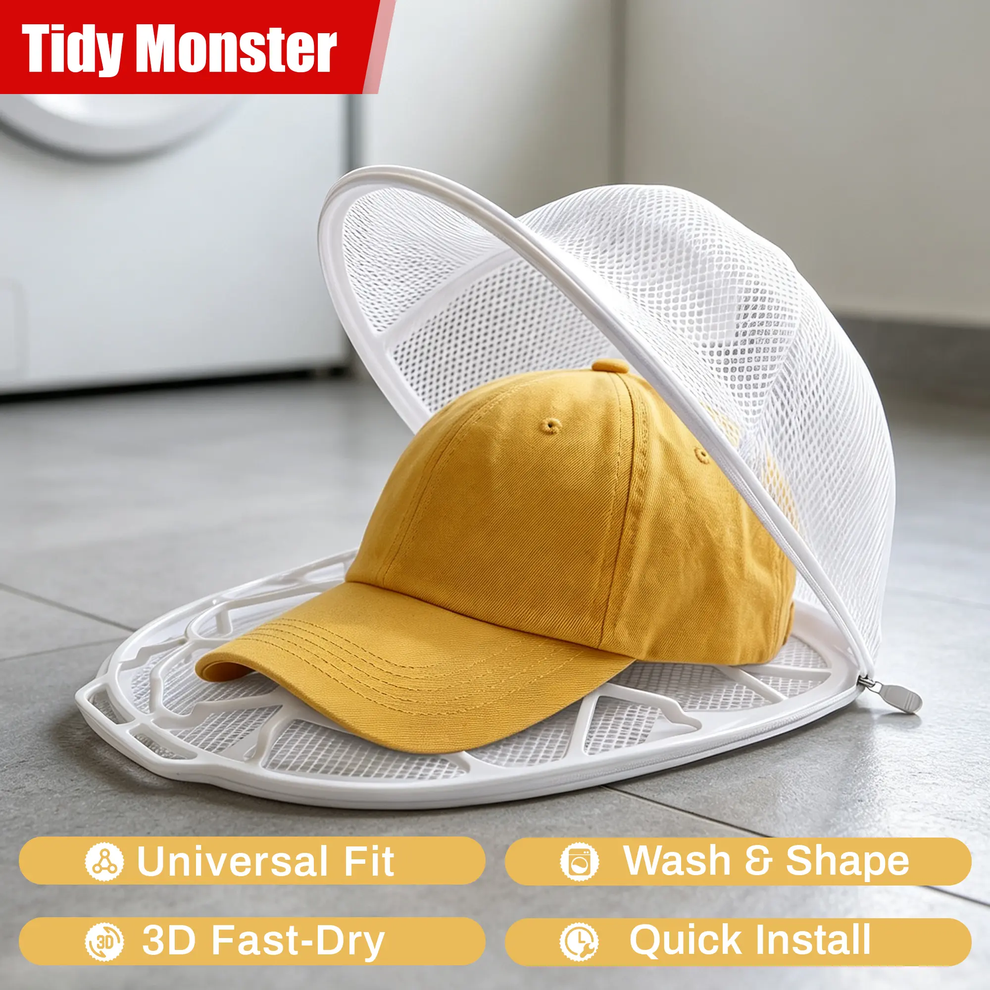 Hat Washer for Washing Machine Hat Washer Cage Hat Cleaner for Baseball Caps Fit for Adult and Kid's Baseball Caps Protecting Hats in Dishwasher
