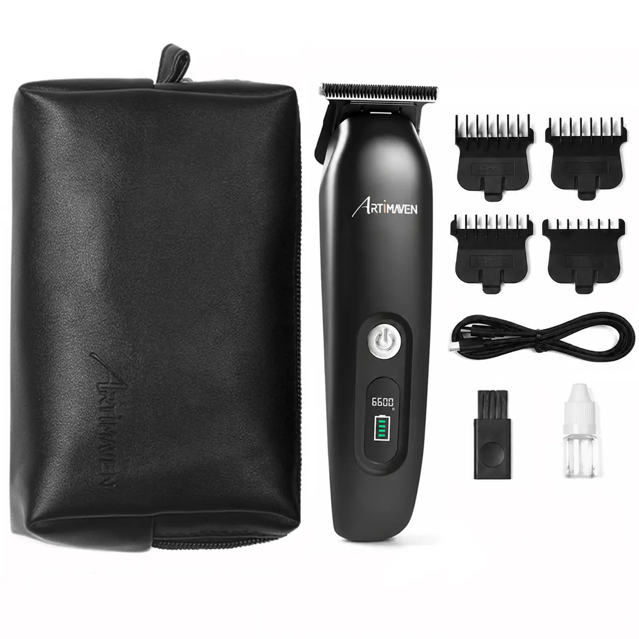 Artimaven Men's Beard Trimmer with T-Blade – Professional Electric Hair Clipper for Beard Trimming, Hair Styling & Sideburn Detailing, All-in-One Grooming Kit for Men