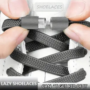 Unisex Elastic Shoe Laces, No-Tie Lazy Shoelaces, Flat Round Shoe Straps, Easy-Adjustable Shoe Fasteners, Men & Women