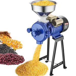 【Summervibes】VEVOR Electric Grain Mill Grinder,  3000W Spice Grinders, Commercial Corn Mill with Funnel, Thickness Adjustable Powder Machine, Heavy Duty Feed Flour Cereal Mill Wheat Grinders, Dry Grinder
