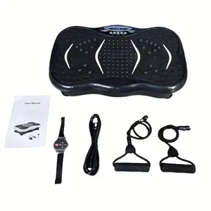 Electromagnetic Massage Vibration Plate Exercise Equipment, 200 Adjustable Speed Levels, 330 lbs Weight Capacity, Portable Storage Suitable for Women and Men, Home Fitness Vibration Plate