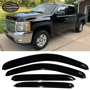 Fits 07-14 Chevy Silverado GMC Sierra Crew Cab Window Visors Rain Sun Guard Vent