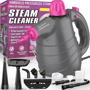 Phueut 2026 Handheld Steam Cleaner with 10Pcs Accessories&Safety Lock, Multi-Surface Steamer for Cleaning Home, Car, Upholstery, Grout Phueut 2026 Handheld Steam Cleaner with 10Pcs Accessories&Safety Lock, Multi-Surface Steamer for Cleaning Home, Car, Upholstery, Grout