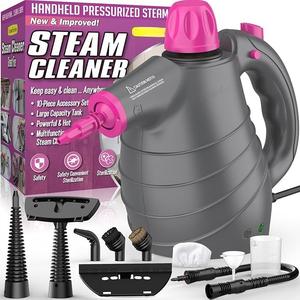 Phueut 2026 Handheld Steam Cleaner with 10Pcs Accessories&Safety Lock,  Multi-Surface Steamer for Cleaning Home, Car, Upholstery, Grout,summerwins summerwins