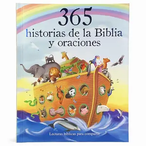 365 Historias de la Biblia y Oraciones / 365 Bible and Prayers Padded Treasury Guilded (Spanish Language), Ages 3-8 (en español) (Little Sunbeams) (Spanish Edition) Hardcover – Illustrated, February 17, 2020