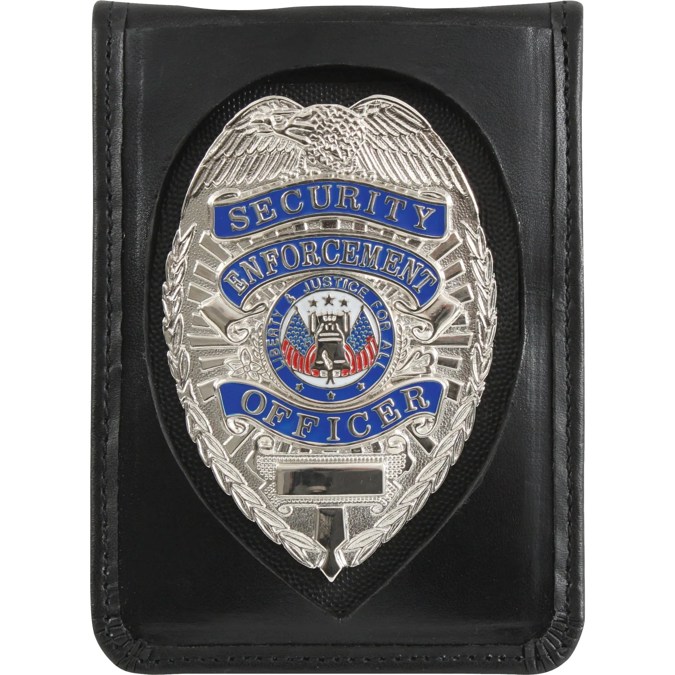 Black Law Enforcement Neck ID Card Holder, Durable Identification Badge Holder for Office Use