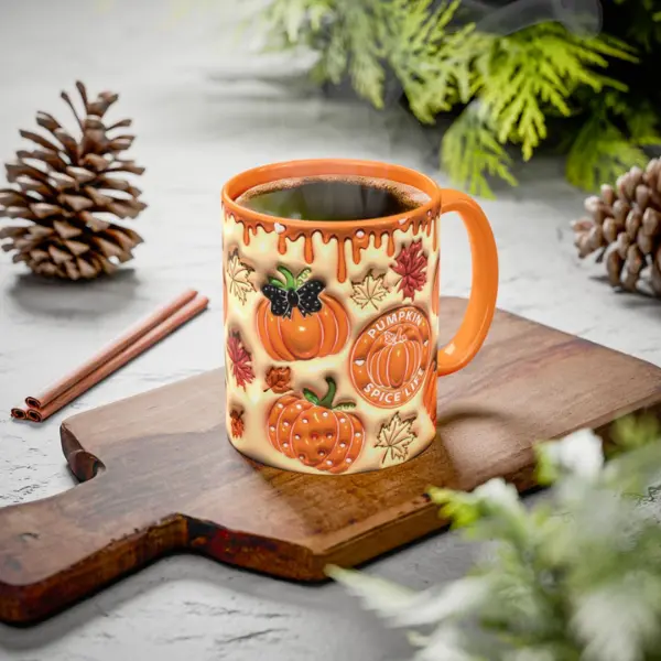 Colorful Pumpkin Spice 11oz Mug - Autumn Decor, Gift for Coffee Lovers, Halloween, Thanksgiving, Cozy Home Essentials