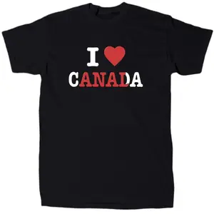 Funny Graphic Tee,I Love Canada Men’s Funny Offensive meme T-shirt - Cotton - Gift Casual Crewneck