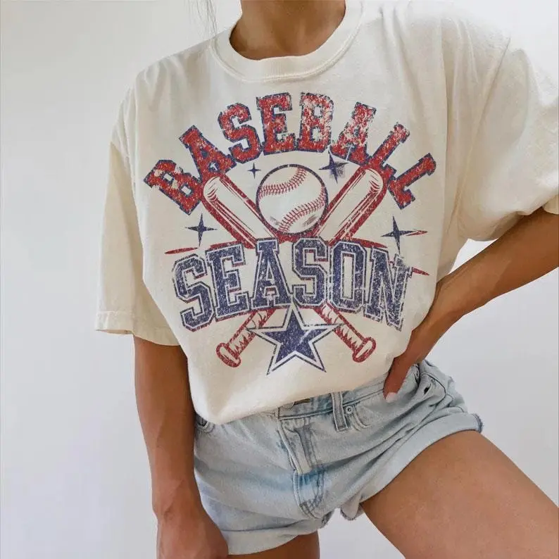 Baseball Season Retro Checkered Tshirt, Trendy Baseball Tee, Vintage Gameday Baseball Shirt Top Womenswear