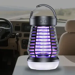 USB rechargeable outdoor insect killer light with LED light, suitable for multiple scenes, RV, outdoor, home, garden, camping, dinner, portable mosquito trap, Electronic Mosquito Zapper, stylish design, durable ABS shell