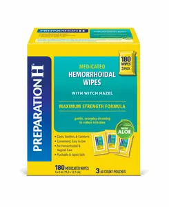 Preparation H Medicated 180 Hemorrhoidal Wipes