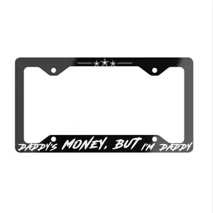 Funny License Plate Frame, Daddy's Money, r Personalized License Plate Frame, Custom Car Accessories, Unique Gift for Dad, Joke License