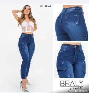 pantalon tipo cargo tiro alto pull up tommy contol