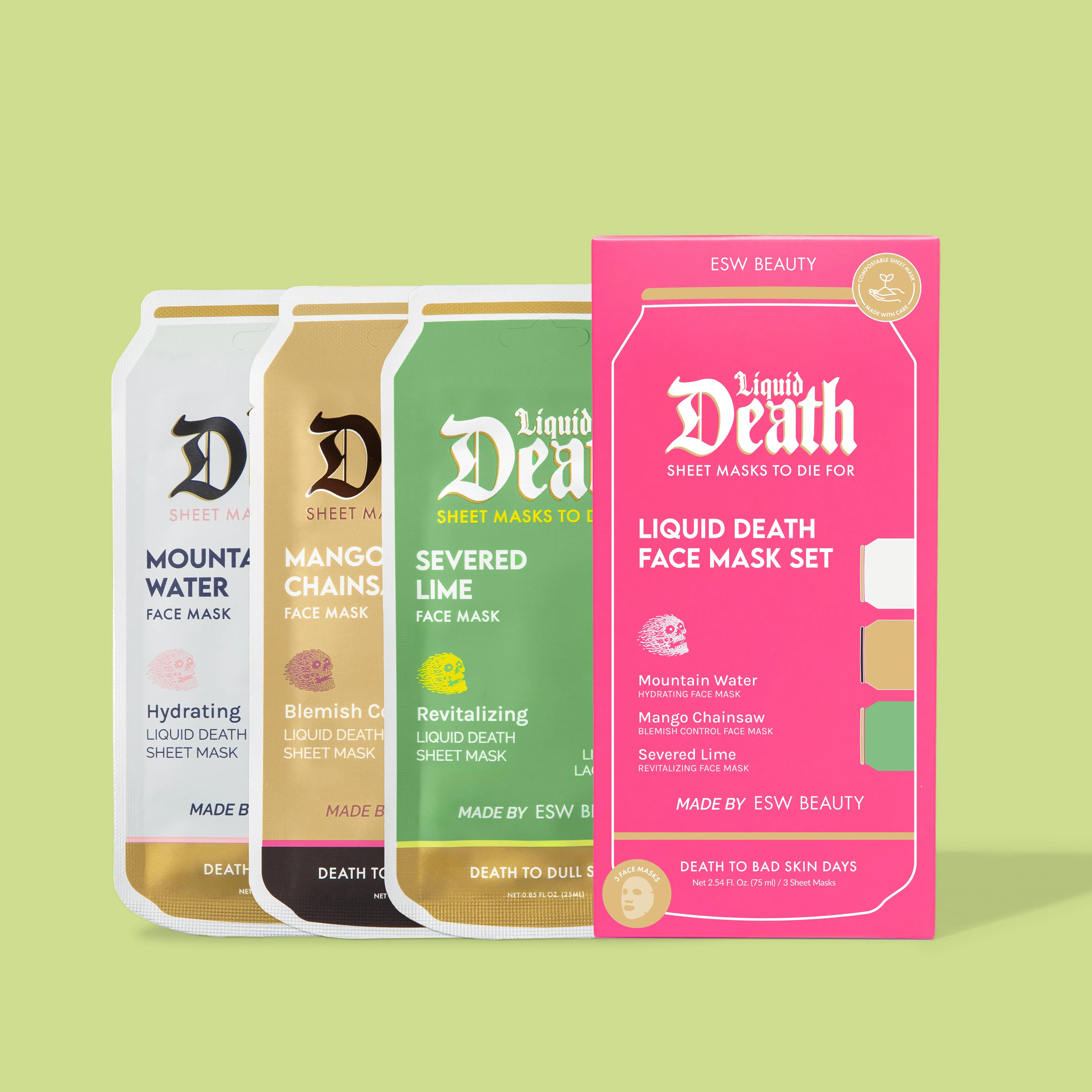Liquid Death Face Mask Box Set Liquid Death Face Mask Box Set