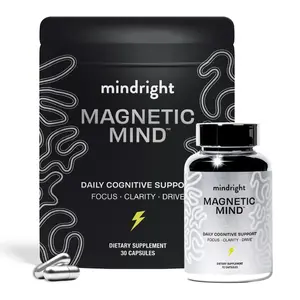 Magnetic Mind - Premium Nootropic Brain Supplement for Focus, Energy & Clarity | Natural Cognitive Support for Men & Women | Daily Capsules with AmaTea Max, Zynamite, Nutricog & Rhodiolife +Additional Natural Nootropics