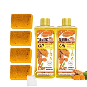 Turmeric 2-Piece Set - Turmeric Oil, Turmeric Soappacked with ginger extracts and nourishing bodyoils to support your daily body care routine! Leavesskin feeling fresh and comfortable.