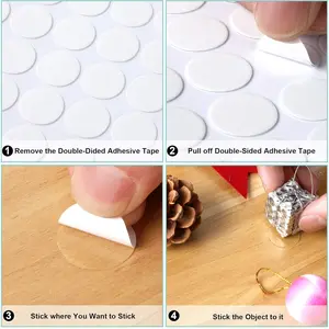 280 Pcs Double Sided Sticky Dot Stickers Removable Round Putty Clear Sticky Tack No Trace Sticky Putty Waterproof Small Stickers for Festival Decoration
