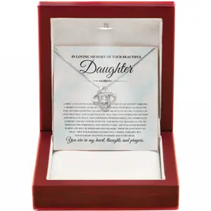 Comforting Sympathy Necklace for Loss of Daughter Forever Loved Angel Wing Jewelry Memorial Healing Grief Gift