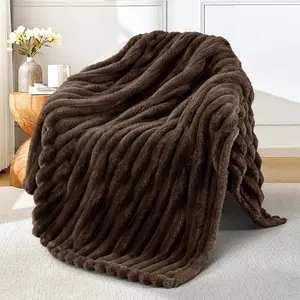 Solid Color Flannel Blanket, Soft Fluffy Blanket, Soft Comfortable Throw Blanket, Air-conditioned Room Blanket, Warm Nap Blanket for Home & Office