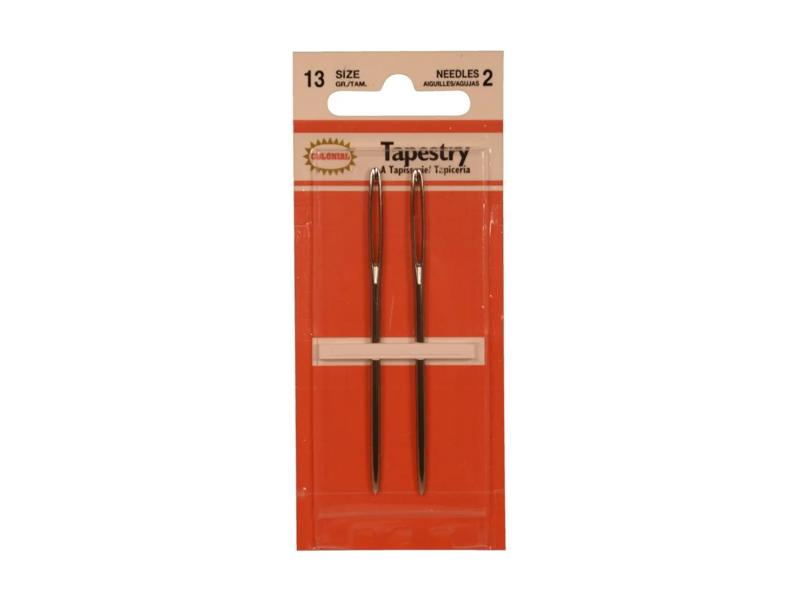 Colonial Needle 1006445 Steel Jumbo Eye Yarn Needles, 2.75 in, Contains No Allergens - Pack of 2