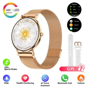 AURAFIT  Smartwatch AM28 Ultra Thin IP67 Waterproof AMOLED Display ChatGPT AI Translator Bluetooth Calling 150 Sports Modes Heart Rate SpO2 Sleep Tracking Unisex Gift