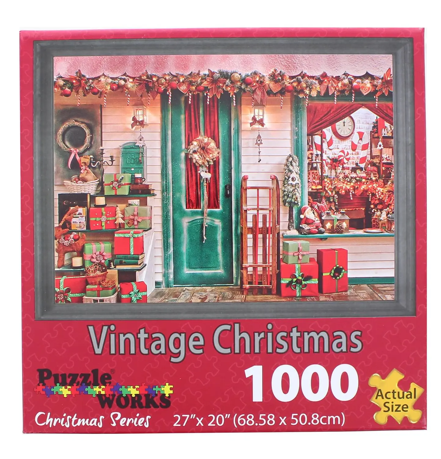 Vintage Christmas 1000-Piece Jigsaw Puzzle Game, Ideal for Family Bonding, Fun with Friends, Game Night & Learning Through Play, Screen-Free Activity
