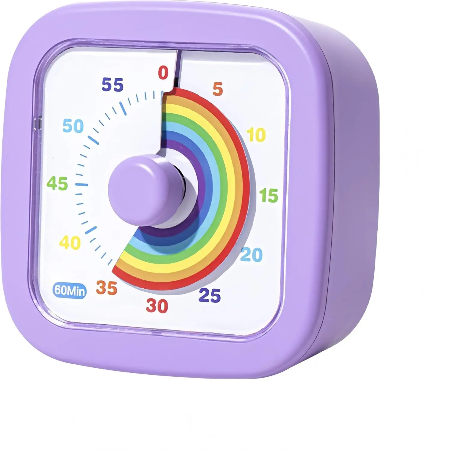 Visual Timer Cute Rainbow - 60 Minute Countdown Timer Time Management for  and Adults, Timer for Cooking Classroom Meeting (Purple)