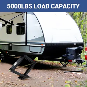 Heavy Duty RV Scissor Jacks Set – 5000lb Capacity, Adjustable 4"-30" Height, Easy Crank Handle – Reliable Leveling & Support for Travel Trailers, Campers, and Truck Campers