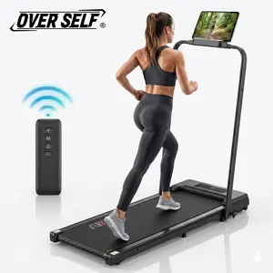 OVERSELF Walking Pad Treadmill with Handlebars, Adjustable Incline, Protect Carpet ,2.5HP Brushless Motor, Up to 6.2MPH, Portable Foldable Design, Remote Control, Compact Treadmill for Home Gym, Caminadora #SummerVibes