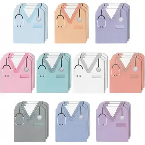 Creative Shaped Nurse Uniform Sticky Notes Set of 10, Reusable Hospital Study Memo Pads for Students, Fun Note-Taking Accessories Nursing Students
