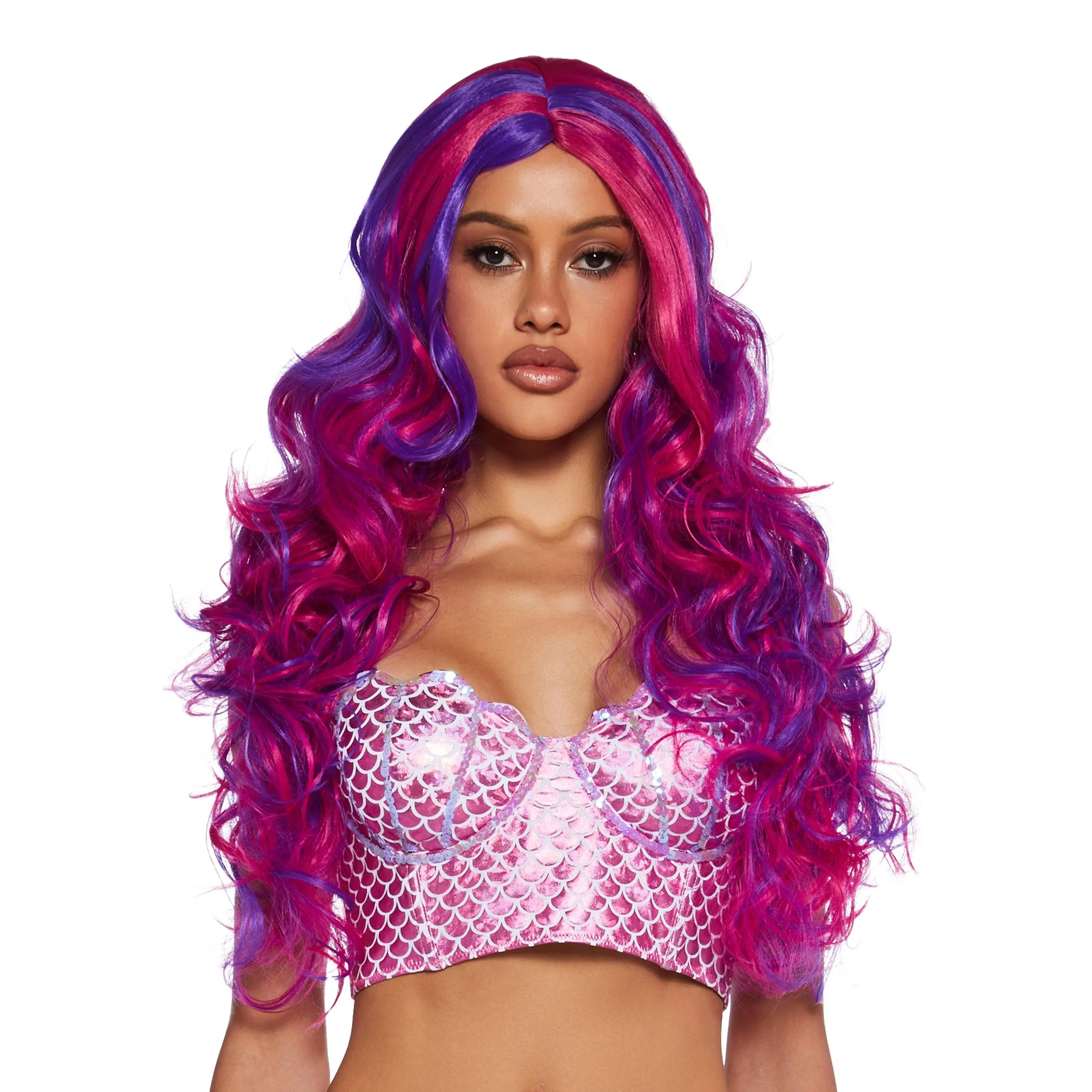 Ocean Enchantress Mermaid Wig - Pink