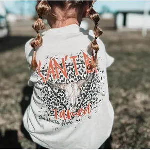Youth Can’t Be Tamed Short Sleeve Girls Tee (back side) Trending, Summer Outfitters, family shirt, gift for son, youth colthing, toddler boy clothing, hunt shirt