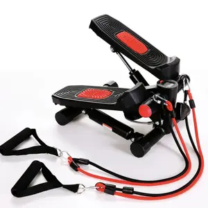 Compact Fitness Stepper Featuring Two Resistance Bands, a Pedal Exerciser Equipped with an LCD Display, And a Maximum Weight Capacity of 250 Pounds