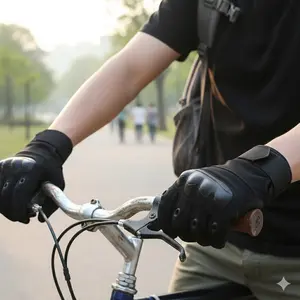 Men’s Motorcycle & Hunting Gloves – Synthetic Leather with Cut-Resistant Inner Protection (Tact-K)