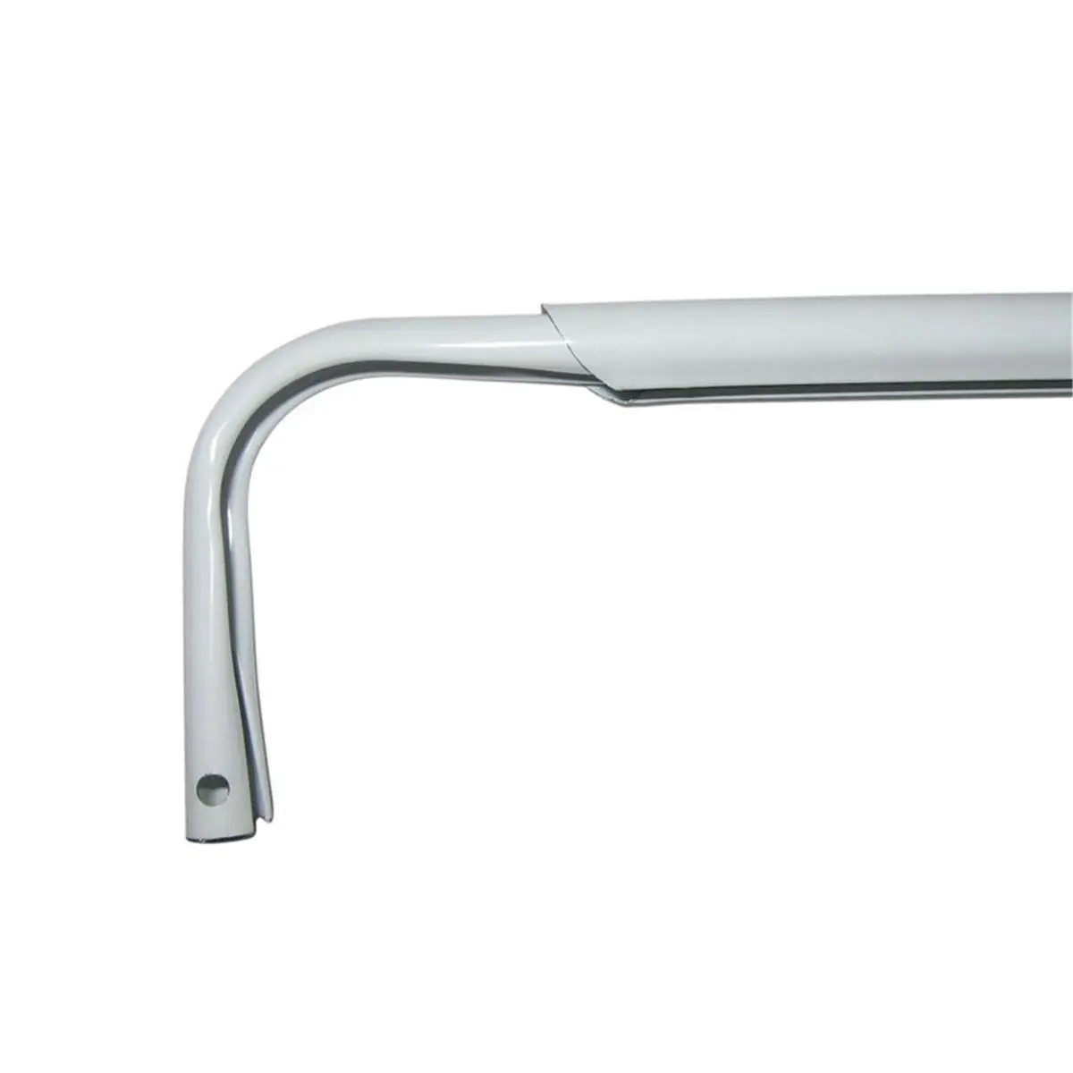 212 MAIN Steel Adjustable Enamel Finish Heavy-Duty Curtain Rod, 84-120 in, White, for Bathroom & Home Shower Curtain Setup, Adjustable Curtain Rod