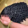 4C Edges Kinky Curly 13x6 HD Lace Frontal Wig Human Hair 4C Natural Curly Hairline Pre Plucked Wig Afror Curly 250% Thick Lace Front Human Hair Wigs for Women