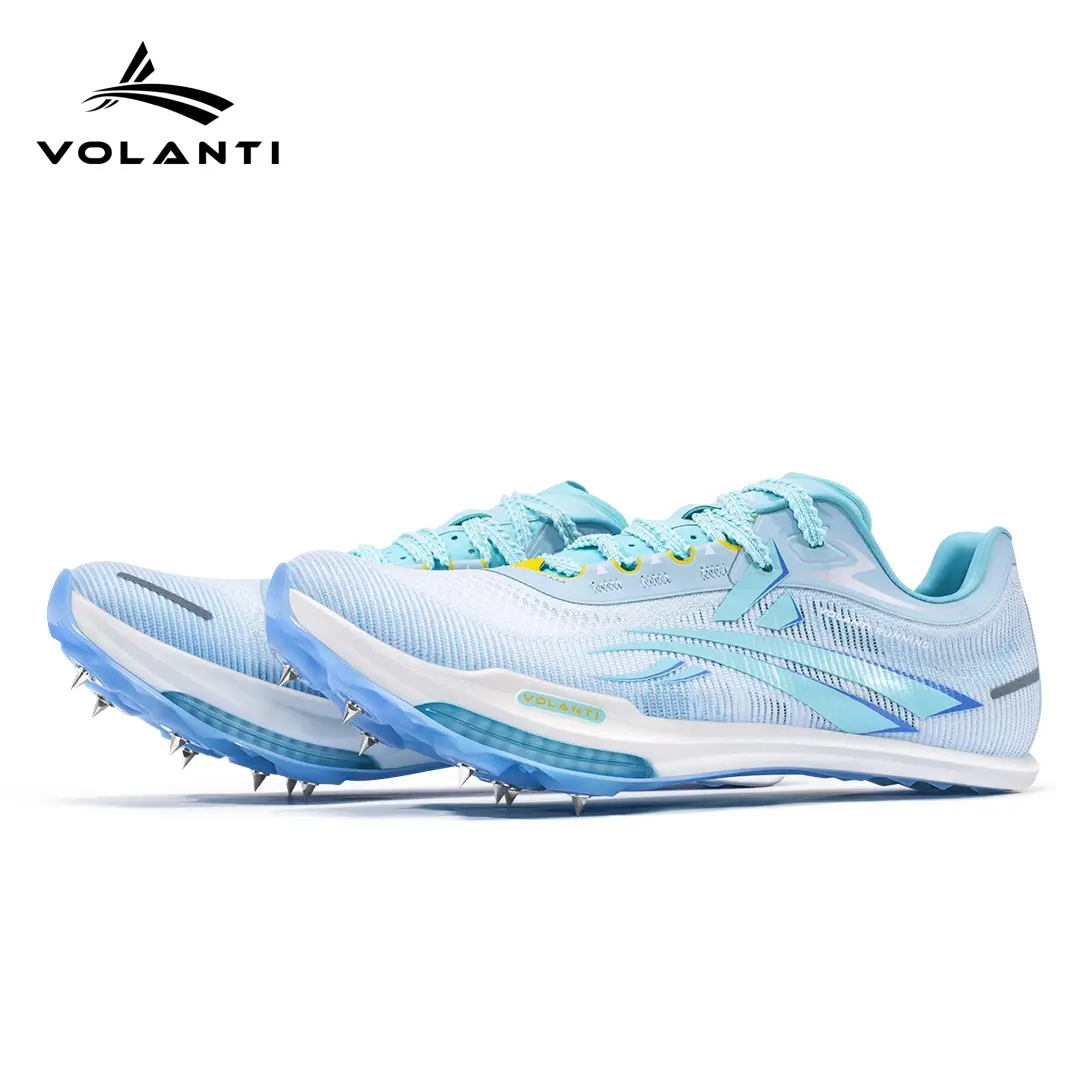 Volanti Rocket Track Spikes for Athletes - Built-In Carbon Plate, Air Cushion, Ultra-Lightweight Breathable Fabric, High-Responsive Elasticity, Anti-Slip Traction, Sprint & Middle Distance Competitions