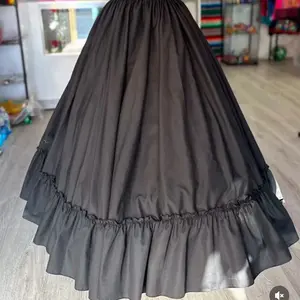 2 piece set Folklore Mexican Solid  skirt and blouse Womenswear day of the dead L