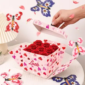 Creative Flying Butterfly Explosion Gift Box, Surprise Pop Up Box, Funny Gift Packaging for Valentine's Day, Birthday & Party