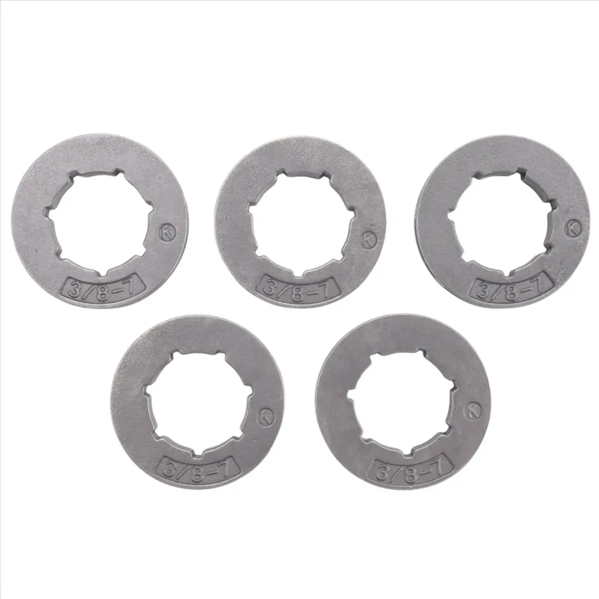 100% Brand New Steel 5-Clutch Sprocket Rim - 3/8 in Pitch, 7 Tooth, 19mm, 7 Spline Direct Fit Replacement for Stihl MS310-MS360, Husqvarna 154-254-50-51-55 Chainsaws, Sears & Olympic Models