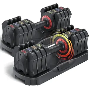 Adjustable Dumbbell Set, 22.5lb 5-in-1 Quick Adjust Dumbbell, Free Weights with Storage Tray for Home Gym, Full Body Workout Equipment for Men & Women