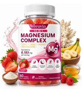Magnesium Complex Gummies | 24-in-1 Nutritional Formula | Daily Mood & Focus Support | Lifestyle Wellness Supplement | 60-Count