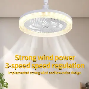 Multifunctional E27 Ceiling Fan, 3-speed Dimmable LED Ceiling Fan With Light, Suitable For Summer Use, 360° Rotating Ceiling Fan, Suitable For Furniture, Home, Bedroom, Kitchen Decoration